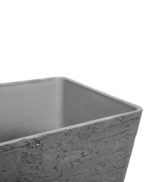 Kruka Grå Sten Polyresin 49 x 49 x 53 cm Inomhus Utomhus Fyrkantig