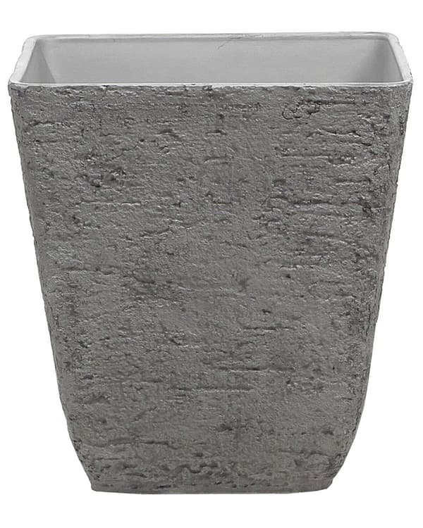 Kruka Grå Sten Polyresin 49 x 49 x 53 cm Inomhus Utomhus Fyrkantig