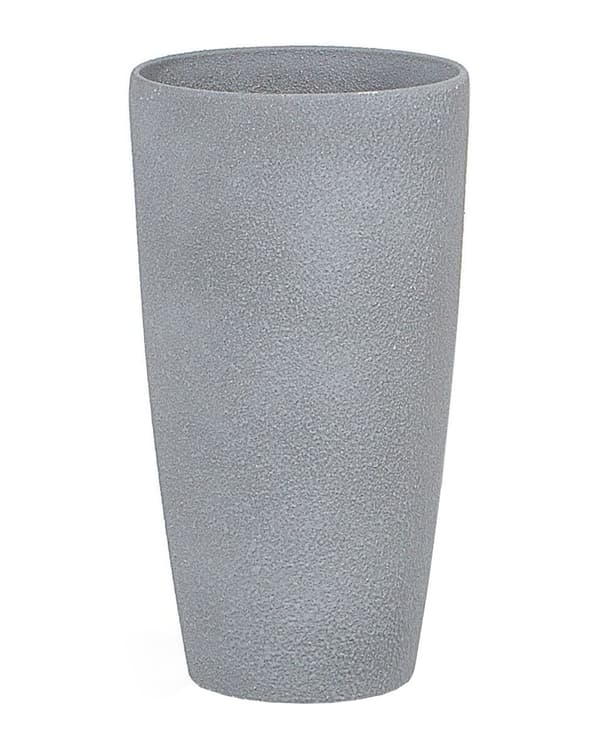 Kruka Grå Sten Hög Blomkruka 42 x ø 23 cm Modern Minimalistisk Utomhus Inomhus Dekor Tillbehör