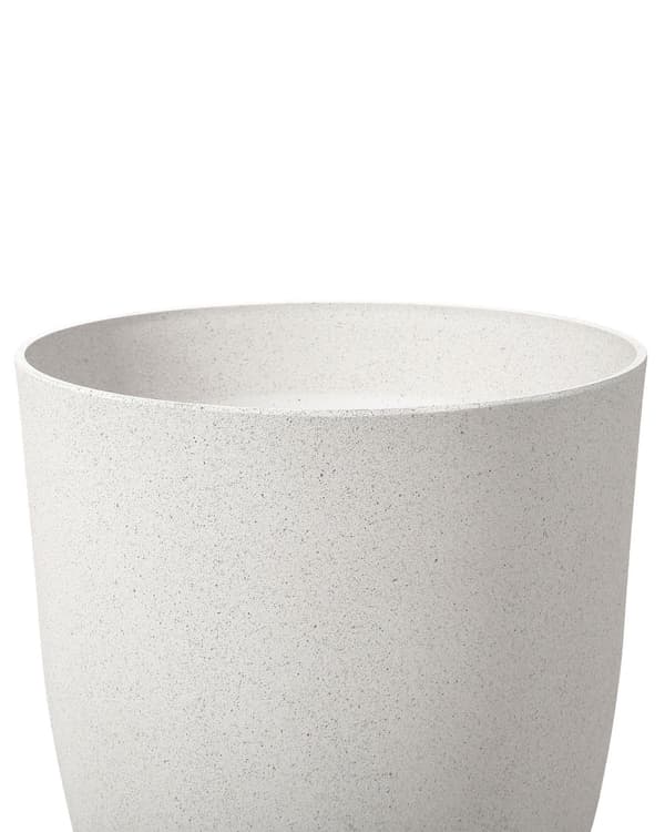 Kruka Off-White Sten Polyresin 35 x 35 x 42 cm Inomhus Utomhus