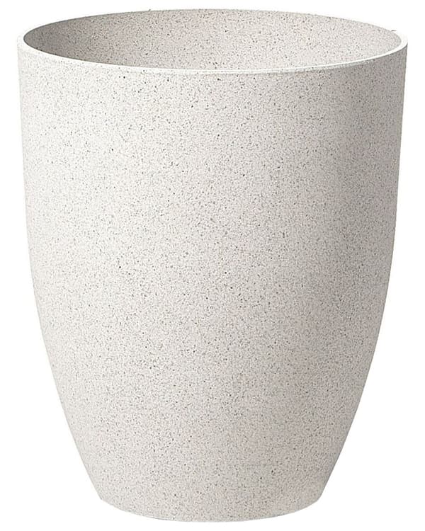 Kruka Off-White Sten Polyresin 35 x 35 x 42 cm Inomhus Utomhus