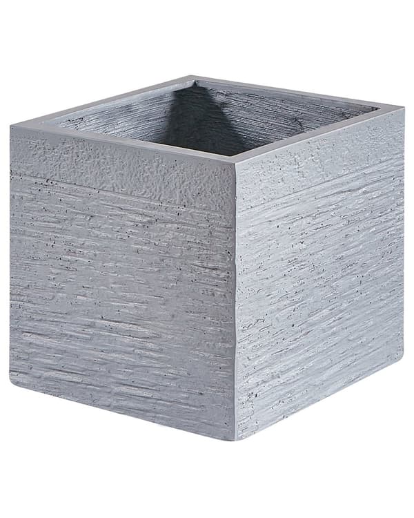 Kruka Vit Fiberlera 30 x 28 cm Massiv Fyrkantig UV-beständig