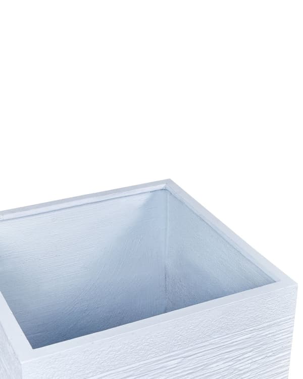 Kruka Vit Fiberlera 50 x 46 cm Massiv Fyrkantig UV-beständig