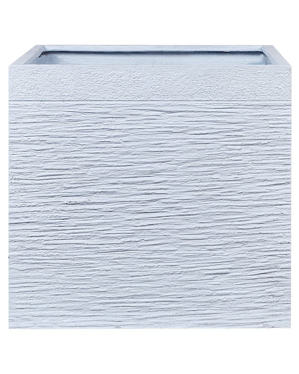 Kruka Vit Fiberlera 50 x 46 cm Massiv Fyrkantig UV-beständig