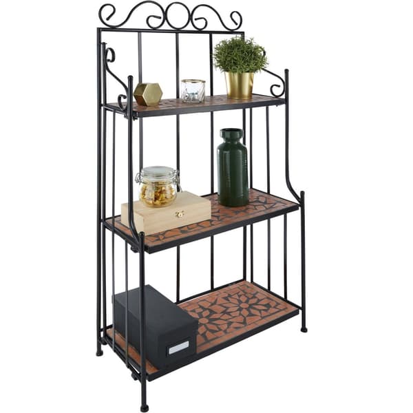 Blomhylla i Mosaik, 3 hyllplan - terrakotta