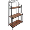 Miniatyrbillede 1 af 7: Plantehylde med mosaik, 3 hylder - terrakotta