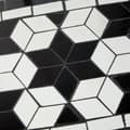 Miniatyrbillede 5 af 7: Plantehylde med mosaik, 3 hylder - sort/hvid