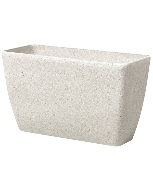 Urtepotte Beige Stenblanding Polyresin Olefin Fiber 74 x 32 x 45 cm Blomster Plantekasse Moderne Udendørs Indendørs Dekoration Tilbehør