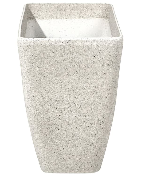 Urtepotte Beige Stenblanding Polyresin Olefin Fiber 74 x 32 x 45 cm Blomster Plantekasse Moderne Udendørs Indendørs Dekoration Tilbehør