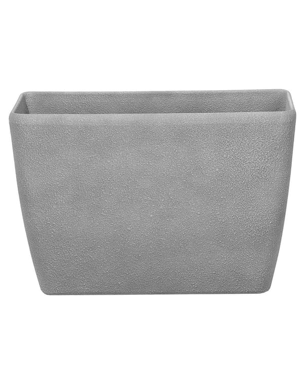 Urtepotte Grå Stenblanding Polyresin Olefin Fiber 60 x 27 x 41 cm Blomster Plantekasse Moderne Udendørs Indendørs Dekoration Tilbehør