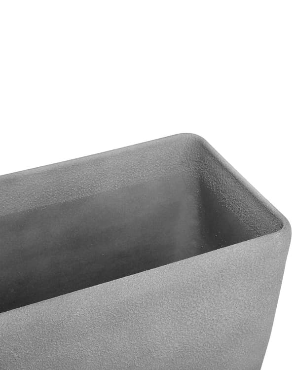 Urtepotte Grå Stenblanding Polyresin Olefin Fiber 41 / 45 cm Blomster Plantekasse Moderne Udendørs Indendørs Dekoration Tilbehør