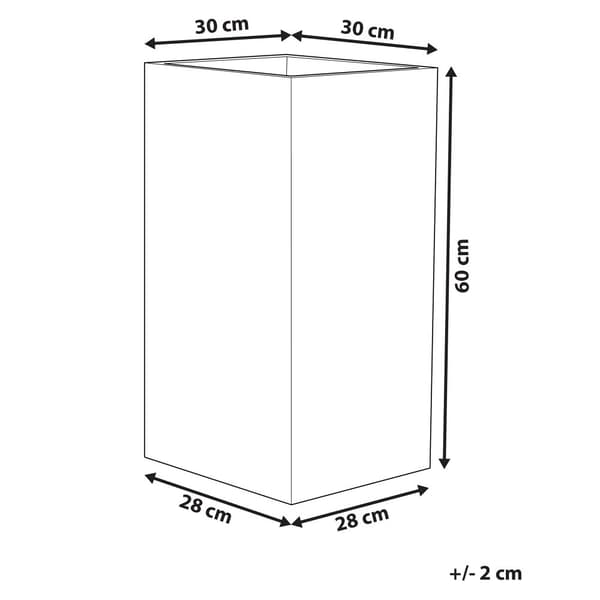 Plantekrukke Mørkebrun Stenblanding 30 x 30 x 60 cm Dekor Firkantet Urtepotteskjuler til Indendørs Udendørs Blomster Opbevaring Terrasse Have