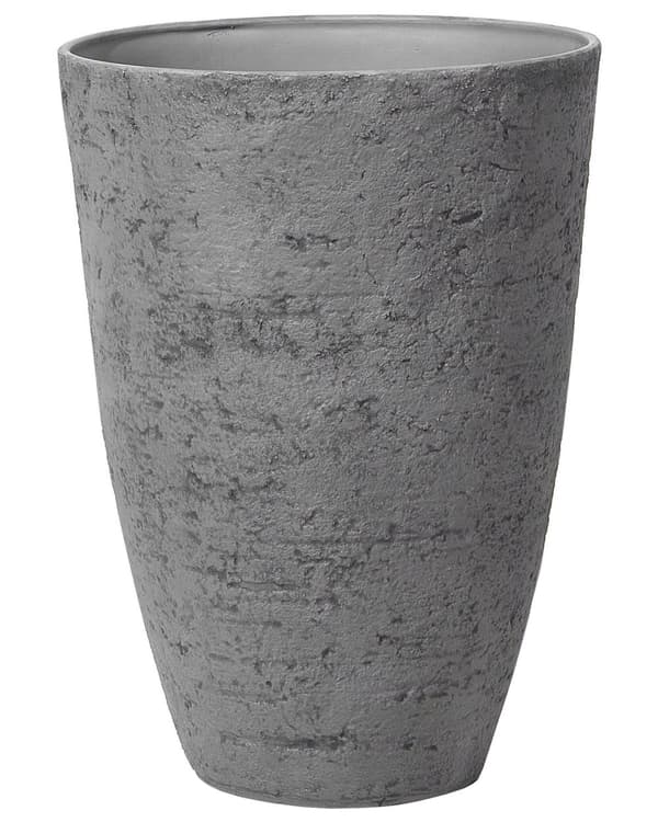 Urtepotteskjuler Grå Stenblanding Polyresin og Olefin Fiber 51 x 51 x 71 cm Aflang Blomsterkrukke Indendørs Udendørs med Afløbshuller Design