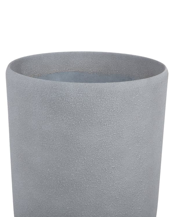 Urtepotteskjuler grå stenblanding med polyresin og olefin fiber 23 x 23 x 42 Rund med afløbshuller UV bestandig til inde og udendørs