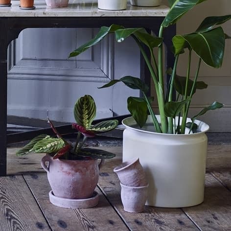 Kruka Floda Antik Vit Mellan