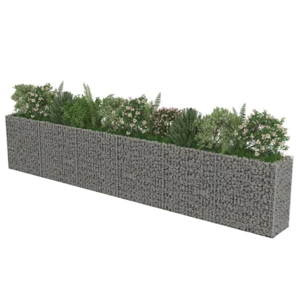 vidaXL gabion-højbed 540x50x100 cm galvaniseret stål