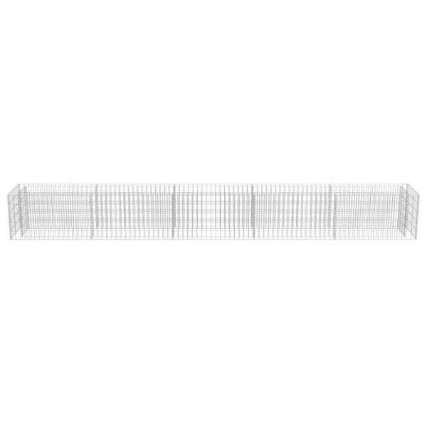vidaXL gabion-højbed 450x50x50 cm galvaniseret stål