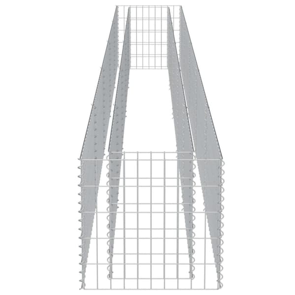 vidaXL gabion-højbed 450x50x50 cm galvaniseret stål