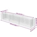 Miniatyrbillede 8 af 8: vidaXL gabion-højbed 270x50x50 cm galvaniseret stål