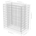 Miniatyrbillede 8 af 8: vidaXL gabion-højbed 90x50x100 cm galvaniseret stål