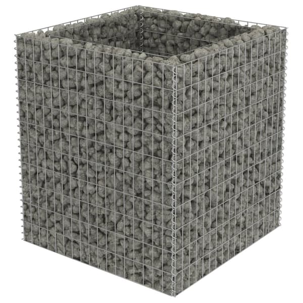 vidaXL gabion-højbed 90x90x100 cm galvaniseret stål