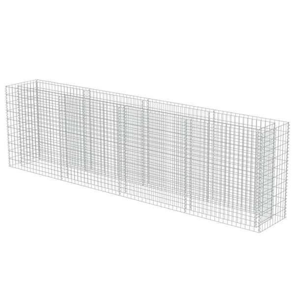 vidaXL gabion-højbed 360x50x100 cm galvaniseret stål