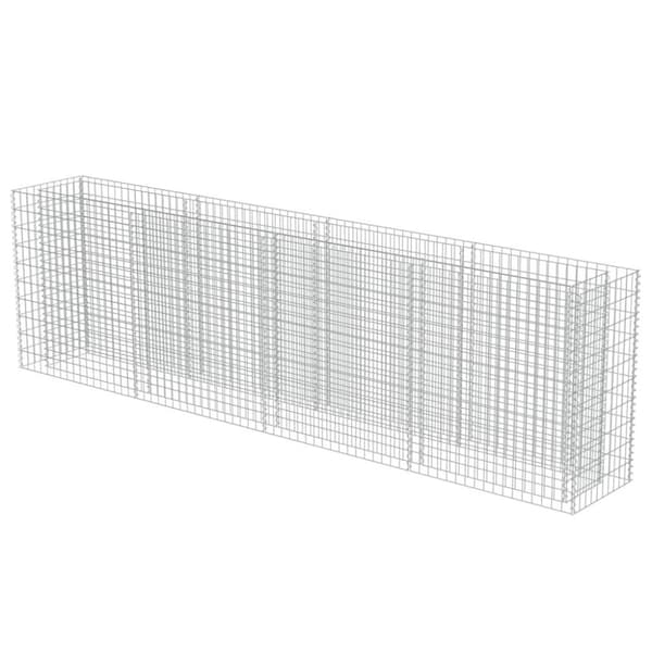 vidaXL gabion-højbed 360x50x100 cm galvaniseret stål