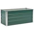 Miniatyrbillede 3 af 8: vidaXL forhøjet plantekasse 100x40x45 cm galvaniseret stål grøn