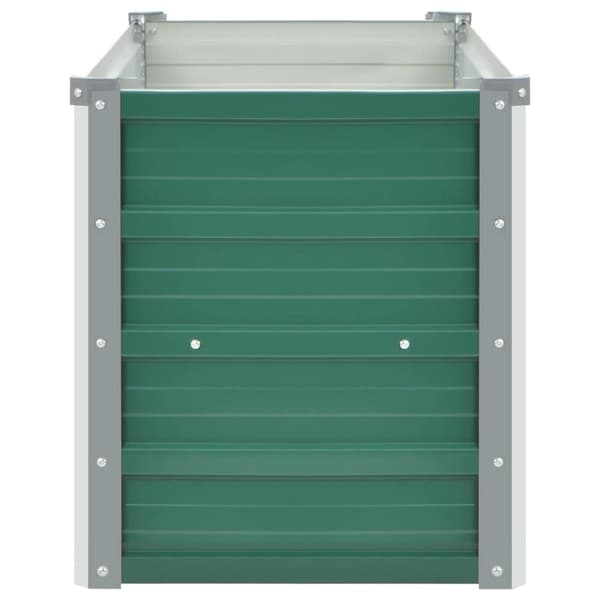 vidaXL forhøjet plantekasse 100x40x45 cm galvaniseret stål grøn