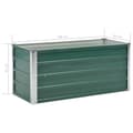 Miniatyrbillede 8 af 8: vidaXL forhøjet plantekasse 100x40x45 cm galvaniseret stål grøn