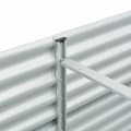 Miniatyrbillede 7 af 10: vidaXL forhøjet plantekasse 240x80x81 cm galvaniseret stål sølvfarvet
