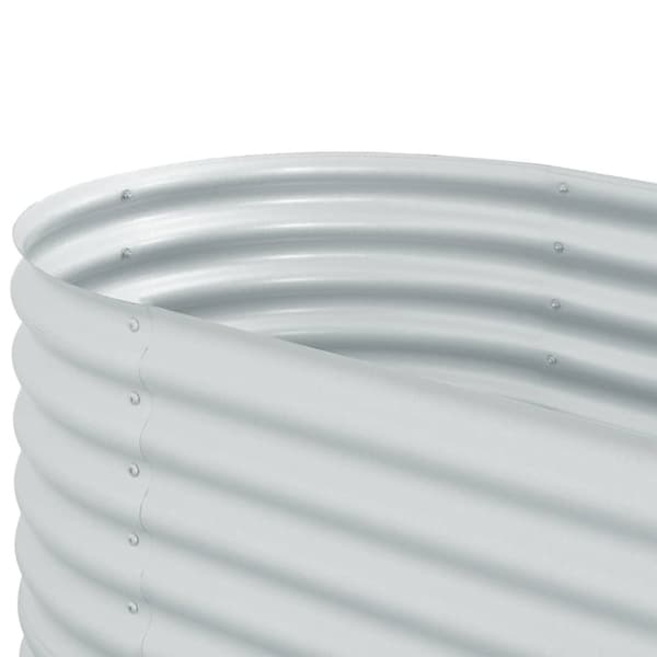 vidaXL forhøjet plantekasse 240x80x81 cm galvaniseret stål sølvfarvet