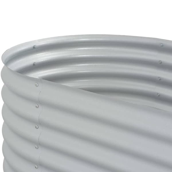 vidaXL forhøjet plantekasse 320x80x44 cm galvaniseret stål sølvfarvet