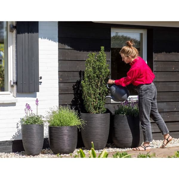 Capi krukke Nature Rib 43x41 cm sort KBLR935