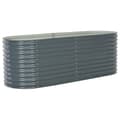 Miniatyrbillede 5 af 10: vidaXL forhøjet plantekasse 240x80x81 cm galvaniseret stål grå