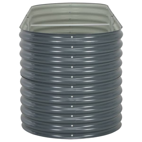 vidaXL forhøjet plantekasse 240x80x81 cm galvaniseret stål grå