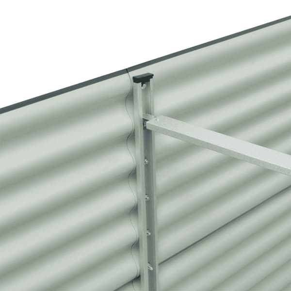 vidaXL forhøjet plantekasse 240x80x81 cm galvaniseret stål grå