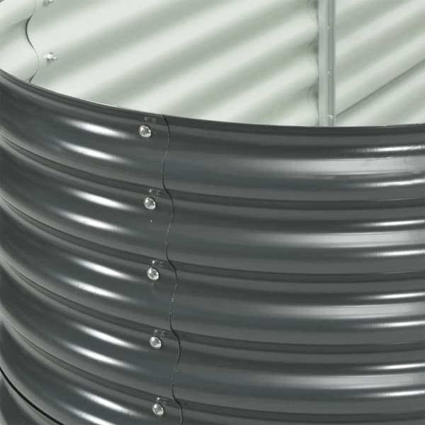 vidaXL forhøjet plantekasse 240x80x81 cm galvaniseret stål grå
