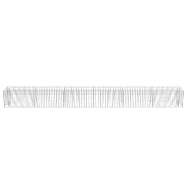 vidaXL Planteringsgabion upphöjd galvaniserat stål 540x50x50 cm