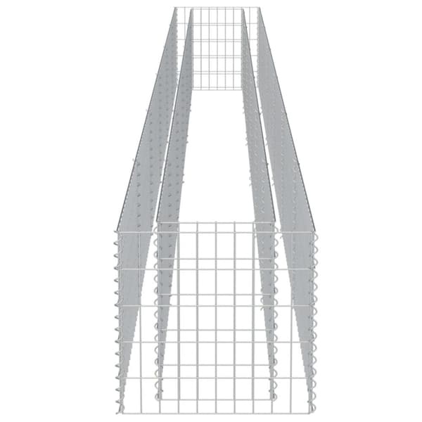 vidaXL Planteringsgabion upphöjd galvaniserat stål 540x50x50 cm