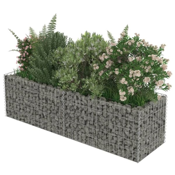 vidaXL Gabion høybed galvanisert stål 180x50x50 cm