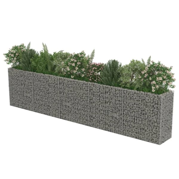 vidaXL Gabion høybed galvanisert stål 450x50x100 cm