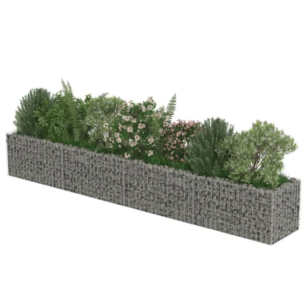 vidaXL Gabion høybed galvanisert stål 360x50x50 cm