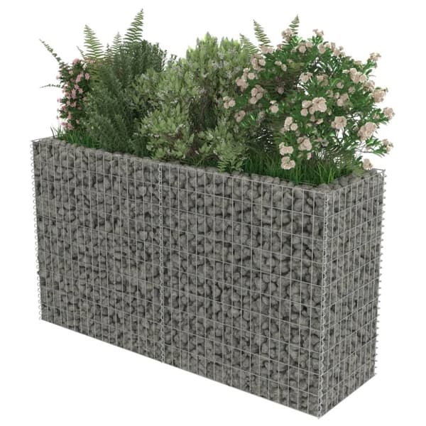 vidaXL Gabion høybed galvanisert stål 180x50x100 cm