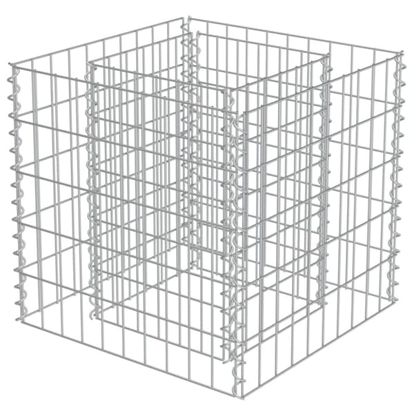 vidaXL Gabion høybed galvanisert stål 50x50x50 cm
