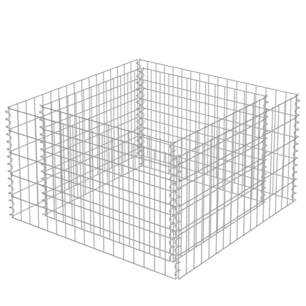 vidaXL Gabion høybed galvanisert stål 90x90x50 cm