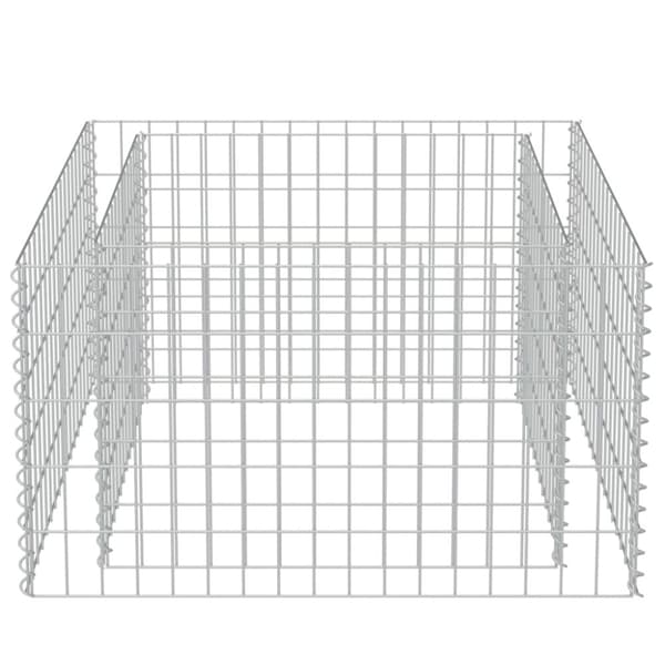 vidaXL Gabion høybed galvanisert stål 90x90x50 cm