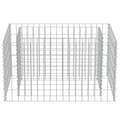 Miniatyrbild 5 av 8: vidaXL Planteringsgabion upphöjd galvaniserat stål 90x50x50 cm