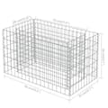 Miniatyrbild 8 av 8: vidaXL Planteringsgabion upphöjd galvaniserat stål 90x50x50 cm