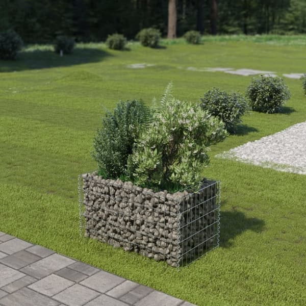 vidaXL Gabion høybed galvanisert stål 90x50x50 cm